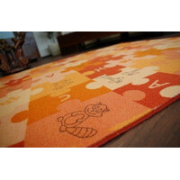 Dětský koberec PUZZLE oranžový
