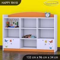 Dětský úložný regál SLON A MOTÝLCI - TYP 18 - NÍZKÝ