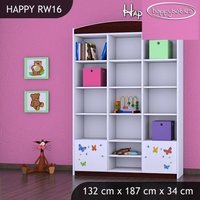 Dětský úložný regál SLON A MOTÝLCI - TYP 16 - VYSOKÝ