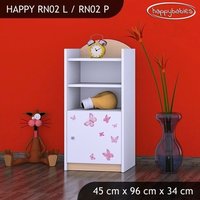 Dětský úložný regál VÍLA A MOTÝLCI - TYP 2 - NÍZKÝ