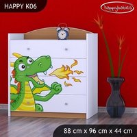 Dětská komoda ZELENÝ DRAK - TYP 6