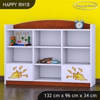 Dětský úložný regál ZELENÝ DRAK - TYP 18 - NÍZKÝ