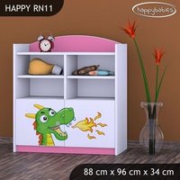 Dětský úložný regál ZELENÝ DRAK - TYP 11 - NÍZKÝ