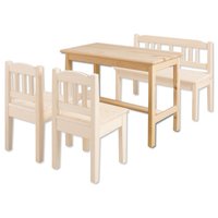 Dětský dřevěný jídelní stolek z masivu borovice
