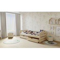 Dětská postel z MASIVU 200x80cm bez šuplíku - M02 bezbarvý lak
