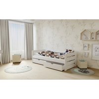 Dětská postel z MASIVU 180x80cm bez šuplíku - M02 bílá
