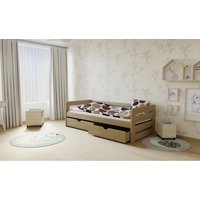 Dětská postel z MASIVU 180x80cm bez šuplíku - M02 moření dub