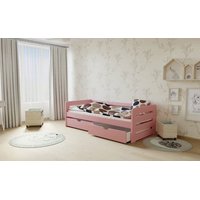 Dětská postel z MASIVU 180x80cm bez šuplíku - M02 růžová