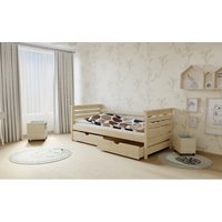 Dětská postel z MASIVU 180x80cm bez šuplíku - M03 bezbarvý lak