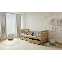 Dětská postel z MASIVU 180x80cm bez šuplíku - M03 moření olše