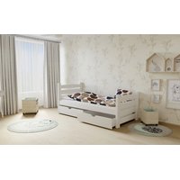 Dětská postel z MASIVU 180x80cm bez šuplíku - M04 bílá