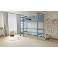 Vyvýšená dětská postel z MASIVU 180x80cm - M05 modrá