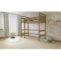 Vyvýšená dětská postel z MASIVU 180x80cm - M05 moření dub