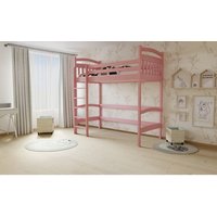 Vyvýšená dětská postel z MASIVU 180x80cm - M05 růžová