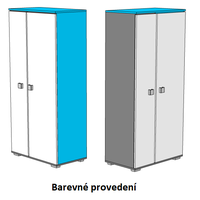 Šatní skříň - BLUE TYP B - barevné provedení