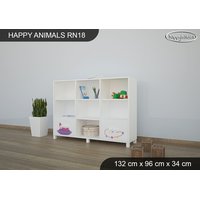 Dětský úložný regál - PRINCEZNA A KONÍK - TYP 18 - NÍZKÝ