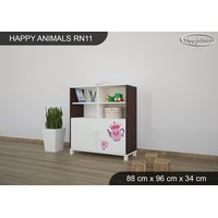 Dětský úložný regál - PRINCEZNA A KONÍK - TYP 11 - NÍZKÝ