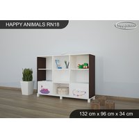 Dětský úložný regál - PRINCEZNA A KONÍK - TYP 18 - NÍZKÝ