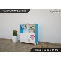 Dětský úložný regál - PRINCEZNA A KONÍK - TYP 11 - NÍZKÝ