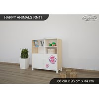 Dětský úložný regál - PRINCEZNA A KONÍK - TYP 11 - NÍZKÝ