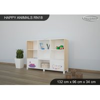 Dětský úložný regál - PRINCEZNA A KONÍK - TYP 18 - NÍZKÝ