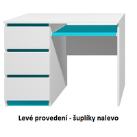 Psací stůl - CITY TYP A - levé provedení