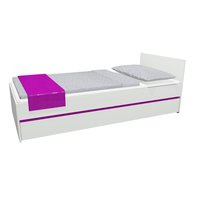 Dětská postel se šuplíkem - CITY 200x90 cm - tmavě fialová