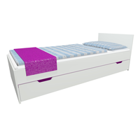Dětská postel se šuplíkem - MODERN 200x90 cm - tmavě fialová