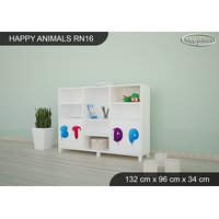 Dětský úložný regál - HAPPY - TYP 16 - NÍZKÝ