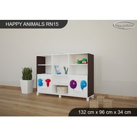 Dětský úložný regál - HAPPY - TYP 15 - NÍZKÝ