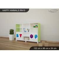 Dětský úložný regál - HAPPY - TYP 15 - NÍZKÝ