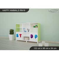 Dětský úložný regál - HAPPY - TYP 16 - NÍZKÝ