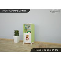 Dětský úložný regál - SOVÍ RODINKA - TYP 4 - NÍZKÝ