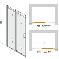 Sprchové dveře MAXMAX MEXEN OMEGA 100 cm