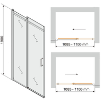 Sprchové dveře MAXMAX MEXEN OMEGA 110 cm