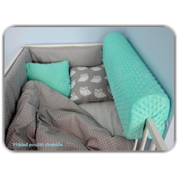 Chránič na dětskou postel MINKY 70 cm - šedý