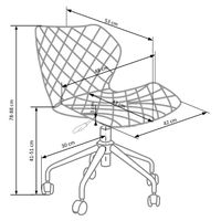 Dětská otočná židle MATRIX - rozměry
