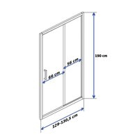 Sprchové dveře MAXMAX Rea SLIDE PRO 130 cm