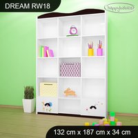 Dětský úložný regál - ROZKVETLÁ LOUKA - TYP 18 - VYSOKÝ
