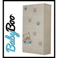 Dětská šatní skříň s výřezem KOČIČKA - modrá
