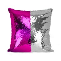 Flitrový polštář STŘÍBRNORŮŽOVÝ