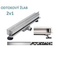 Sprchový žlab do stěny NEO WALL 2v1 25-120 cm, 1030100