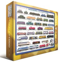 Puzzle Moderní lokomotivy - 1000 dílků