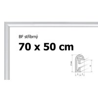 Plastový rám na puzzle 70x50 cm - stříbrný