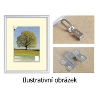 Plastový rám na puzzle 70x50 cm - stříbrný