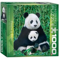 Puzzle Panda a mládě - 1000 dílků