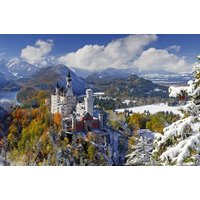 Puzzle Zámek Neuschwanstein v zimě - 3000 dílků