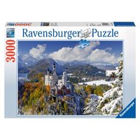 Puzzle Zámek Neuschwanstein v zimě - 3000 dílků