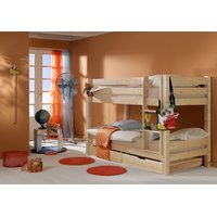 Dětská PATROVÁ postel BARČA PLUS 180x80 cm se šuplíky - přírodní