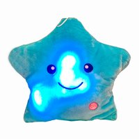 Svítící polštář HVĚZDA - modrý